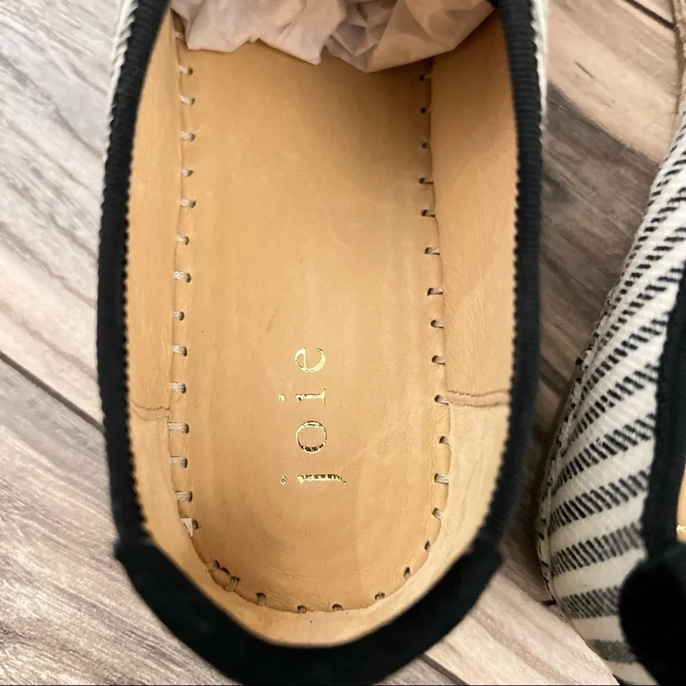 NIB Joie Corston Striped Espadrille Oxford Loafer Flats Sneaker 38.5